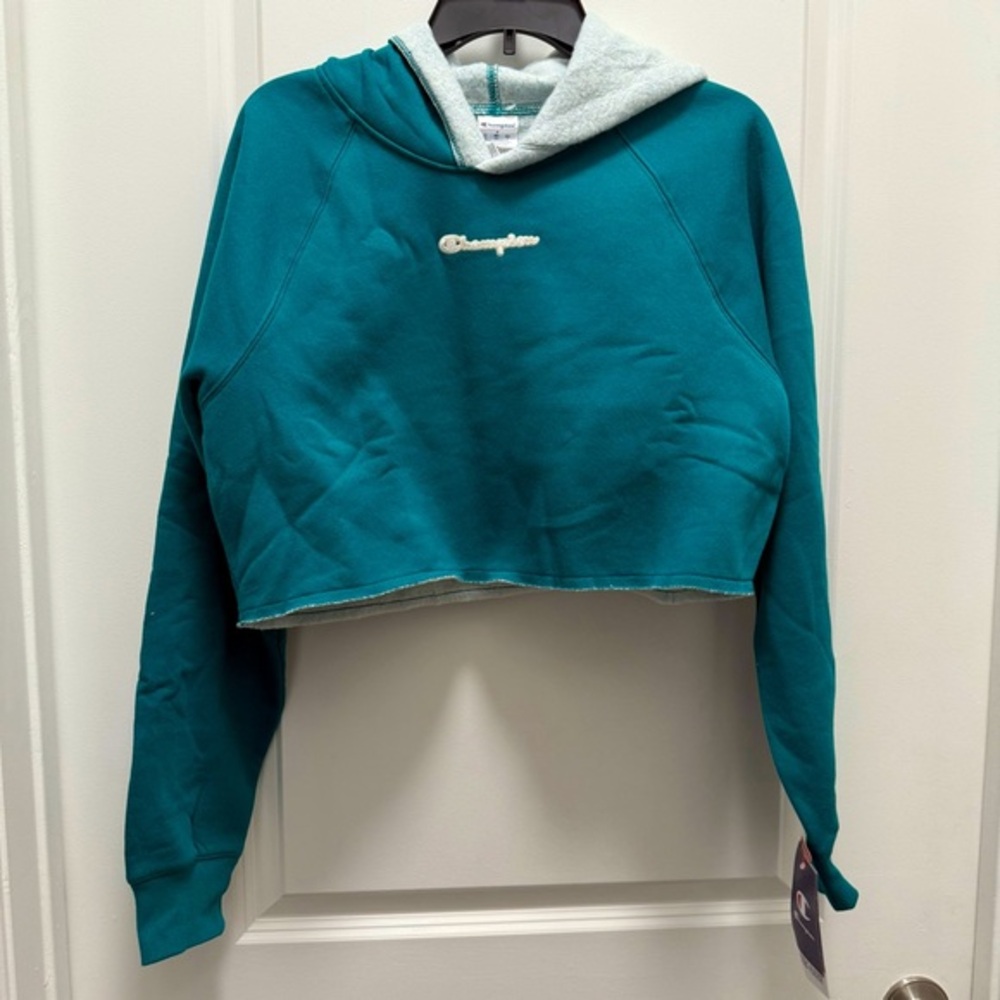 NWT Champion Classic Cropped Fleece Hoodie *Reversible*